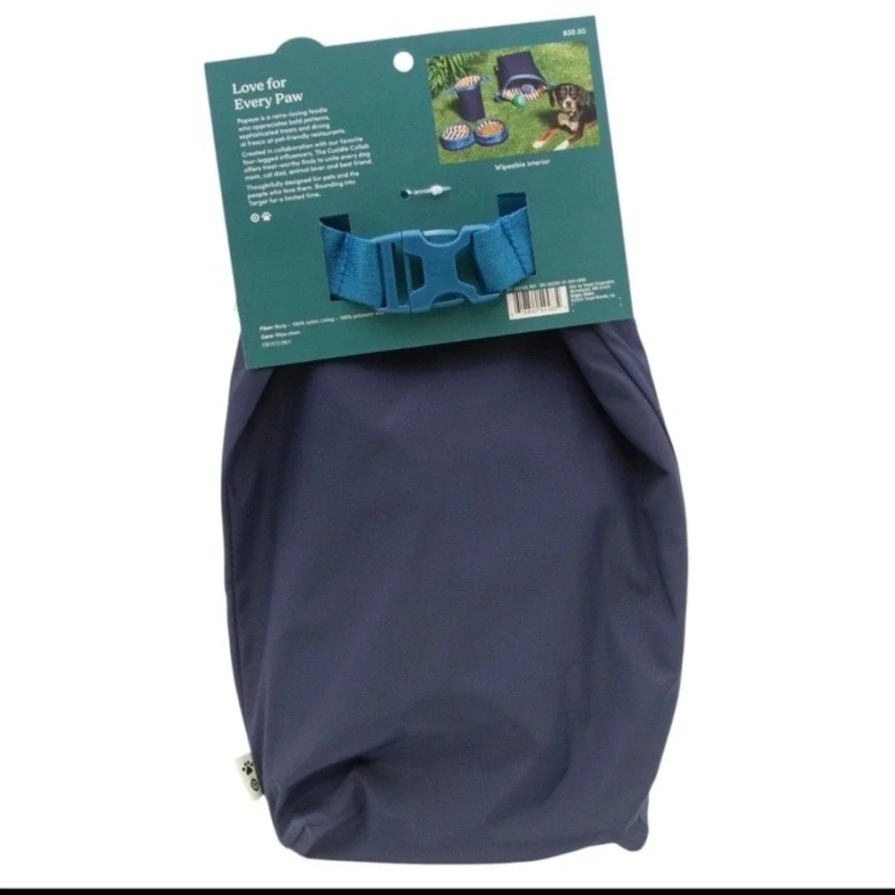 The Cuddle Collab with Popeye Travel Pet‎ Feeding Set 3 Piece, Navy